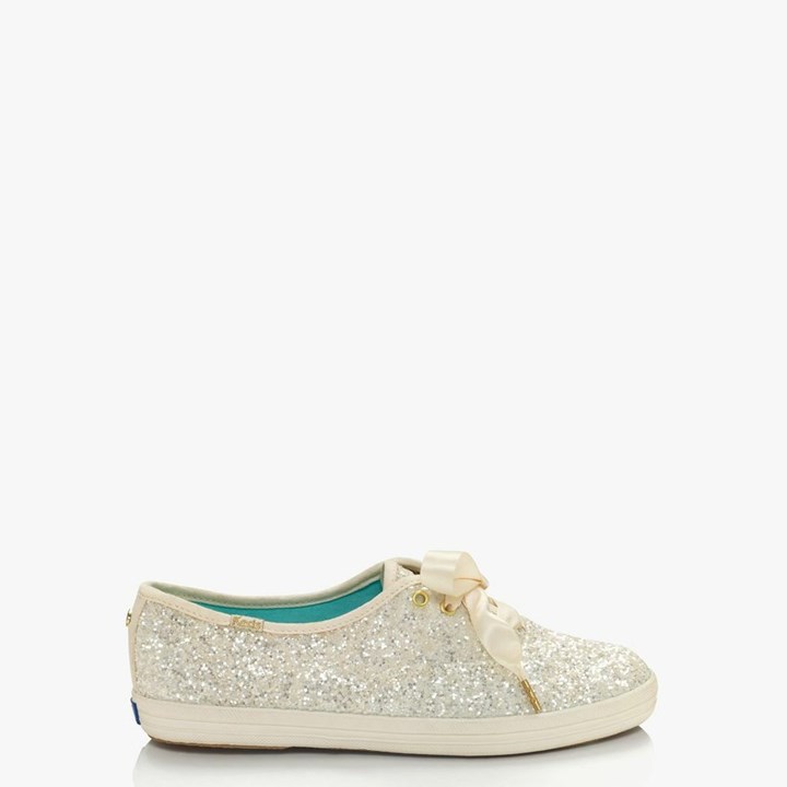 KEDS & KATE SPADE Women's Green Sparkle Sneakers Size 8.5